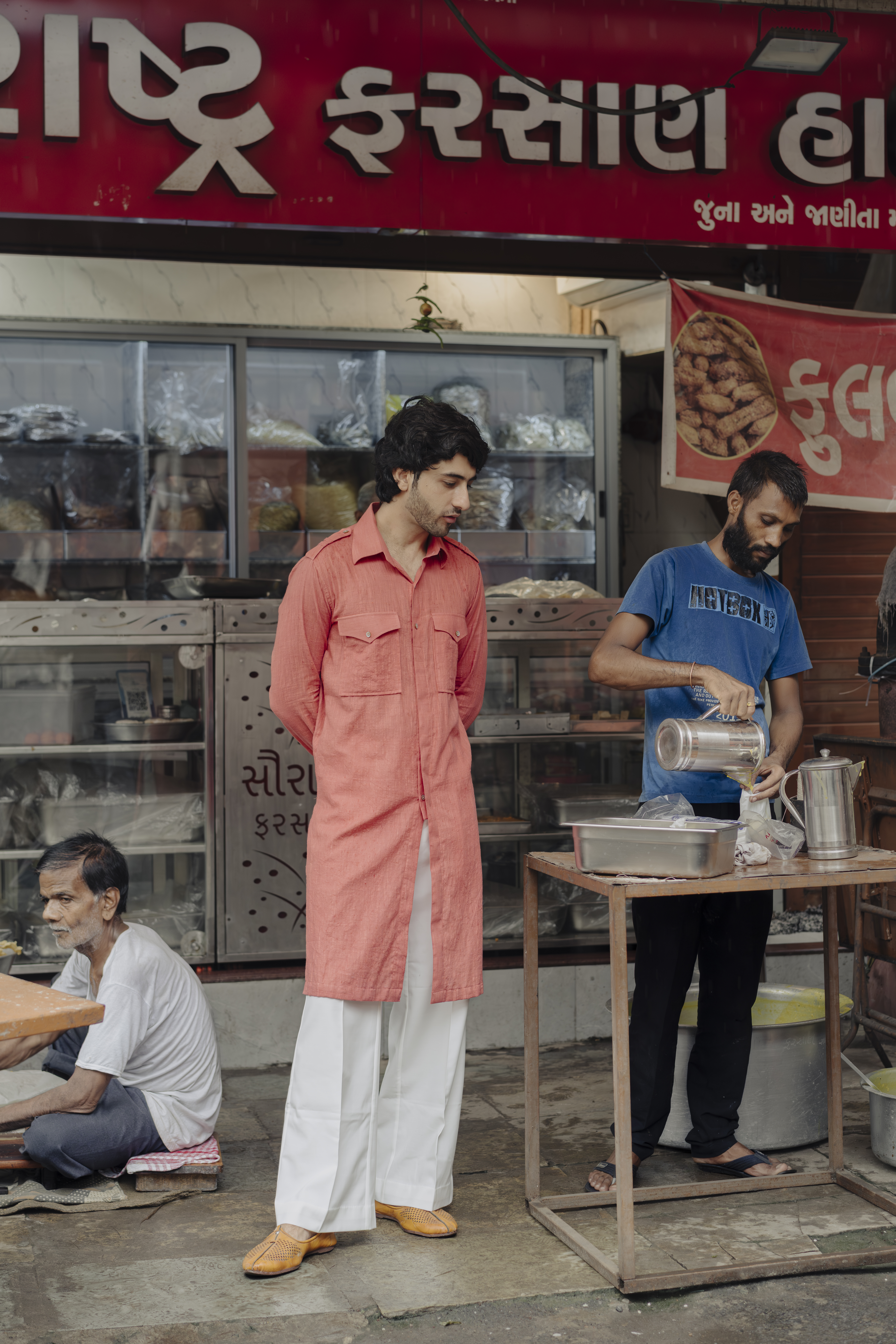 Red Constructed kurta 2